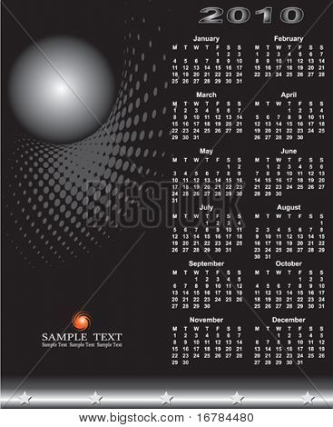 ปฏิทิน 2010 พื้นที่คัดลอก
