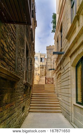 Narrow Street In Old City, Icheri Sheher. Baku