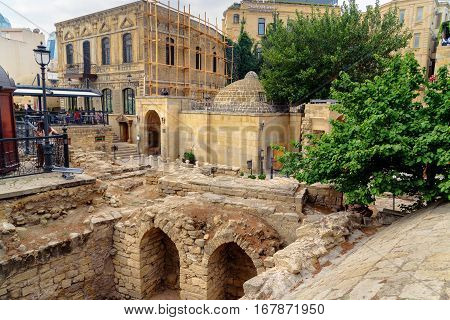 Remains Of The Church Of St Batholomew In Old City, Icheri Sheher. Baku