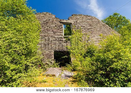 Gable End Of Ruined Slate Mill