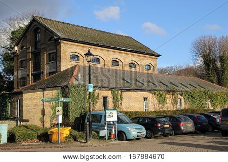 Alresford, Uk - Jan 28 2017: Station Mill And Warehouse, At Alresford Station, On The Watercress Lin