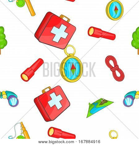 Encampment pattern. Cartoon illustration of encampment vector pattern for web
