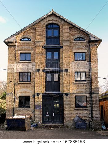 Alresford, Uk - Jan 28 2017: Station Mill And Warehouse, At Alresford Station, On The Watercress Lin