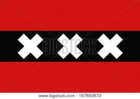 Flag of Amsterdam is the capital and most populous city of the Kingdom of the Netherlands.