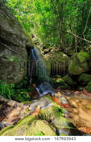 Waterfall In Nosy Mangabe, Madagascar Wilderness