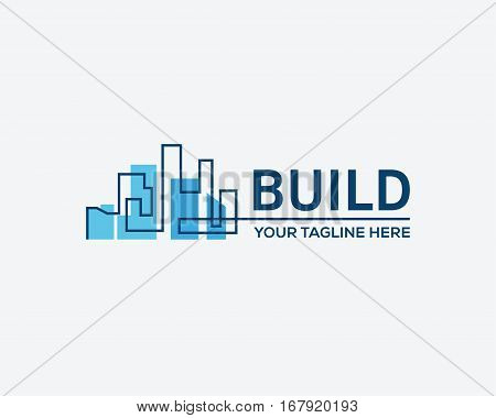 Building construction,Real Estate Business sign, vector logo template.