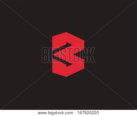 Letter B arrow , logo icon design template.