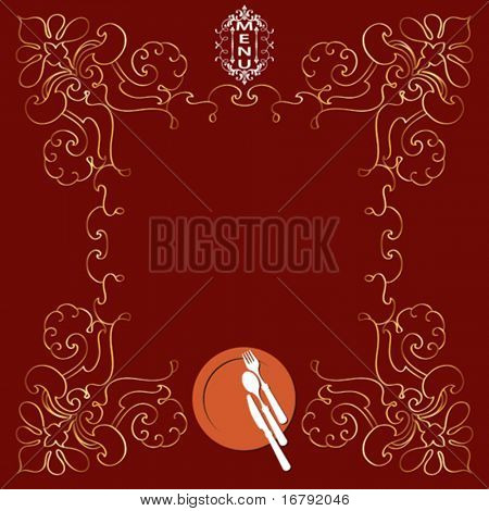 Modèle de carte de menu