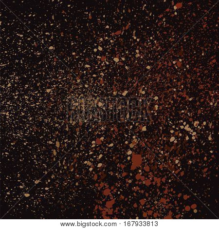 Dark grainy texture on black background. Vector illustration.