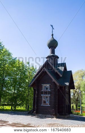 Wooden Church Near The Cathedral Of Peter And Paul In Sestroretsk
