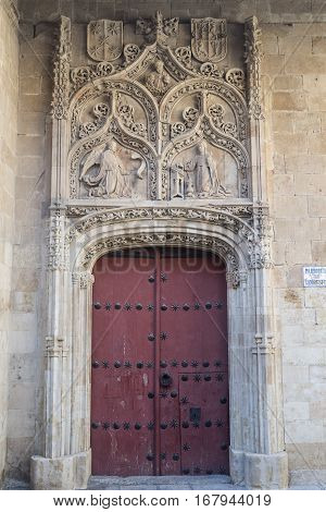 Salamanca (Castilla y Leon Spain): historic San Benito church facade