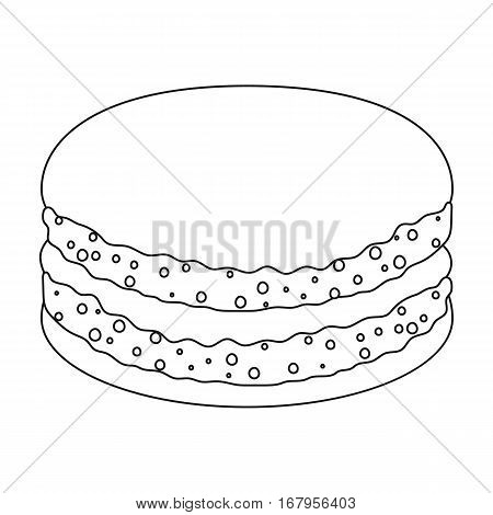 Chocolate biscuit icon in outline design isolated on white background. Chocolate desserts symbol stock vector illustration.