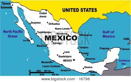 Kaart van Mexico