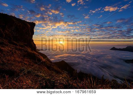Sunrise View At Phu Chi Fa, Chiang Rai