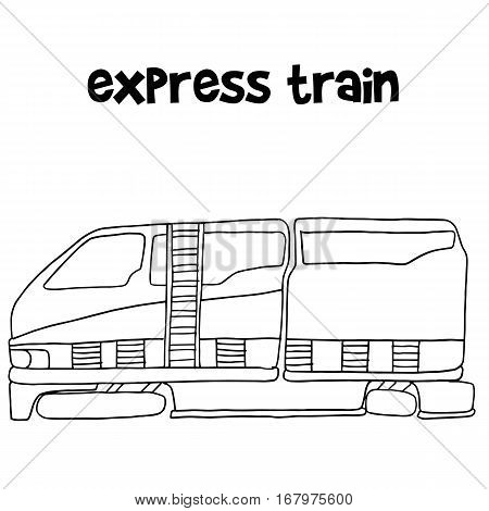 Express train of vector illustration collection stock