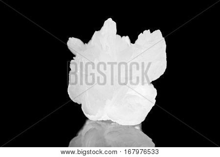 White Baryte Gemstone, Black And Reflection, Mineral Healing Stone