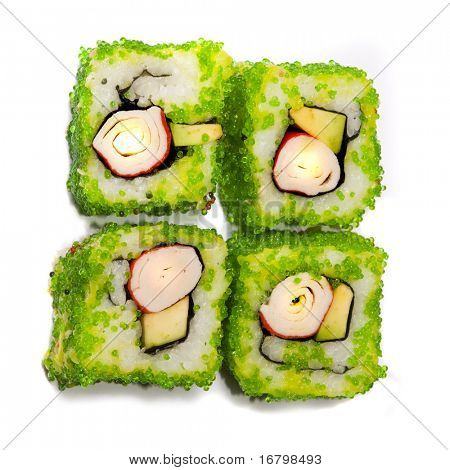 Quattro rotoli di sushi