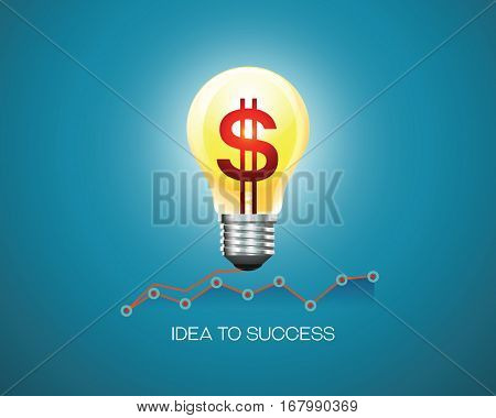 business idea to success abstract background vector