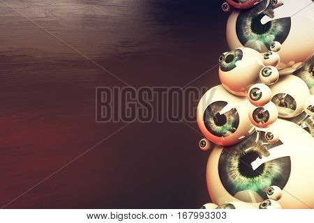 Green Eyeballs With Copyspace