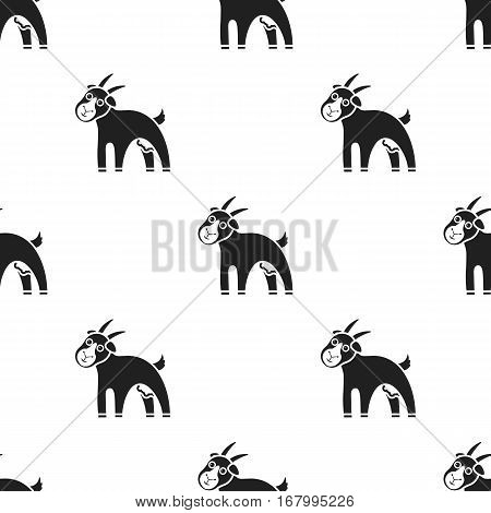Goat icon black. Single bio, eco, organic product icon from the big milk black. - stock vector