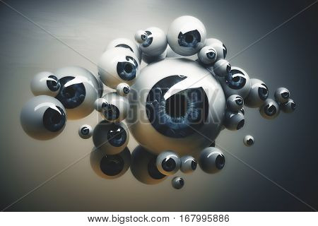 Collection Of Blue Eyeballs