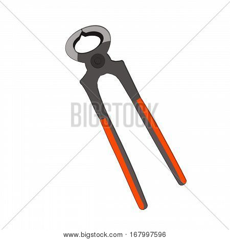 icon with wire cutters. Clippers no gray background. Nippers. workhouse equipment