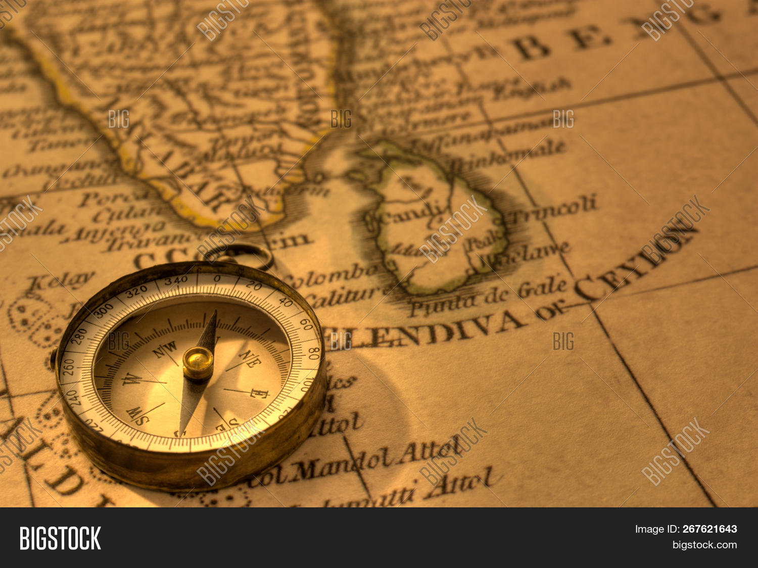 Ancient Compass Map Image & Photo (Free Trial) Bigstock