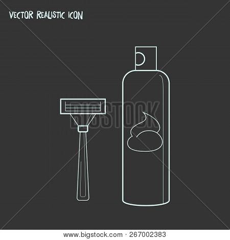 Shaving Cream Icon Line Element. Vector Illustration Of Shaving Cream Icon Line Isolated On Clean Ba