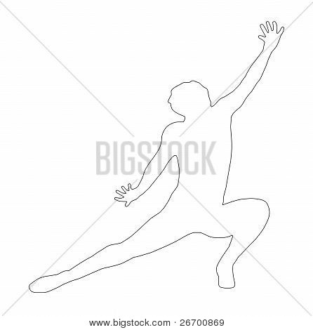 Contorno Dancing Lady in ginocchio Pubblicizza la gamba