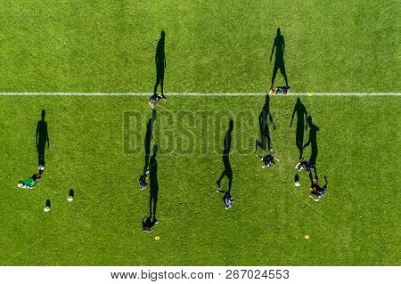 Aerial View From The Sport Center Of Horst Of The Netherlands During The Training Of The Paok Team
