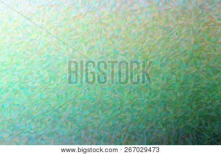 Illustration Of Green And Yellow Impressionist Pointlilism Horizontal Background Digitally Generated