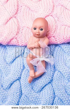 Baby Shower Ideas For A Girl And Boy Party. Pink And Blue Decorative Backet