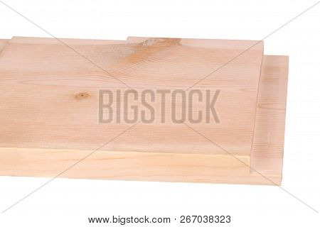 Close-up Of A Woodworking Rabbet Or Rebate Groove Isolated Against A White Background