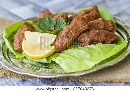 Traditional Delicious Turkish Foods; Bulgur Kofte (cig Kofte)