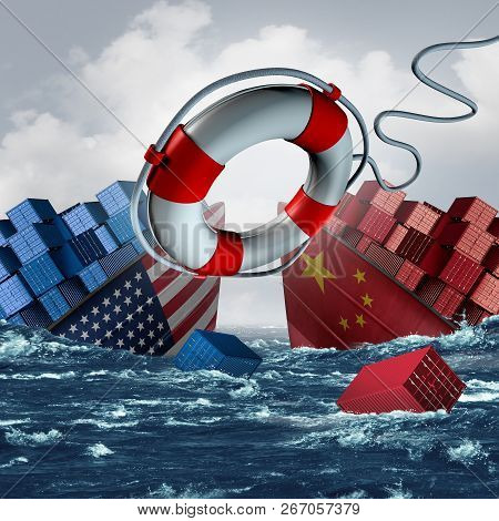 Trade War Solution As China United States Economic Crisis And American Tariffs Or Chinese Tariff As 