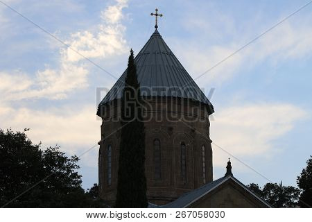 Bar-relief On Samtavro Monastery In Mtskheta Town In Georgia