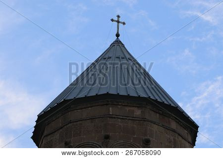 Bar-relief On Samtavro Monastery In Mtskheta Town In Georgia