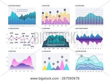Infographic Diagram. Statistics Bar Graphs, Economic Diagrams And Stock Charts. Marketing Infographi