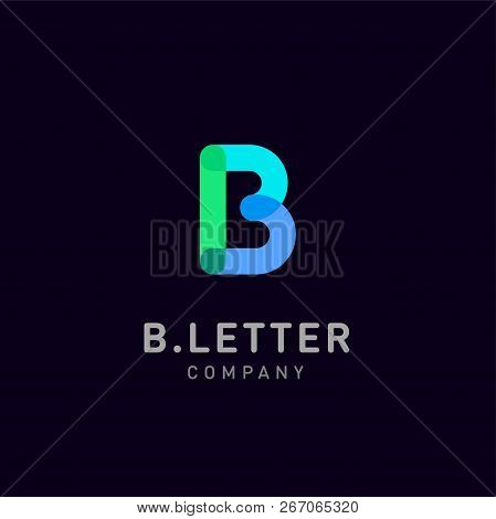 Letter B Vector Logo Design Template For Corporate Identity. Decorative Letter B Icon Template Layou