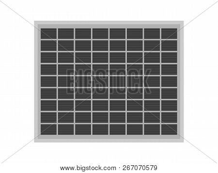 Sun Energy Panel Icon In Flat Style