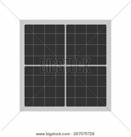 Sun Energy Panel Icon In Flat Style
