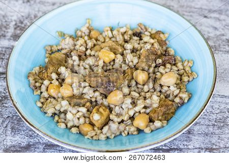 Traditional Delicious Turkish Foods; Meat Bulgur Pilav (asir Pilav)