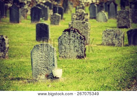 Graveyard Near Hamre Church, Island Osteroy Norway Hordaland County