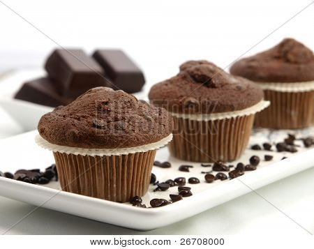 Čerstvě Pečené čokoládové muffiny