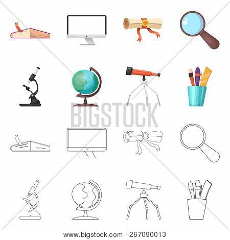 Isolated Object Of Education And Learning Logo. Set Of Education And School Stock Vector Illustratio