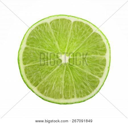 Lime Slice Isolated On A White Background