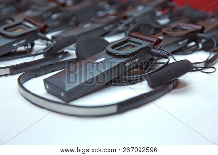 Headphones Used For Simultaneous Translation Equipment Simultaneous Interpretation Equipment . A Set