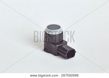 Parking Assist Sensor, Close Up, Isolated On White