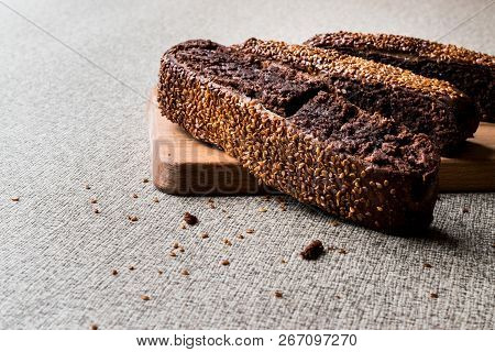 Ay Coregi / Turkish Pastry With Chocolate, Sesame And Dried Raisin.