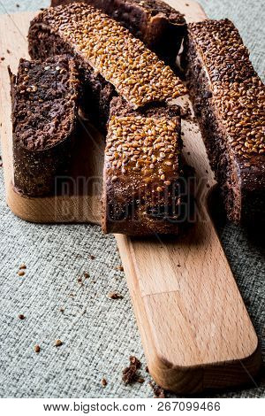 Ay Coregi / Turkish Pastry With Chocolate, Sesame And Dried Raisin.